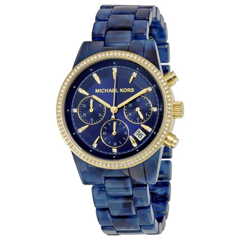 michael kors blue bandlady watch|michael kors blue.